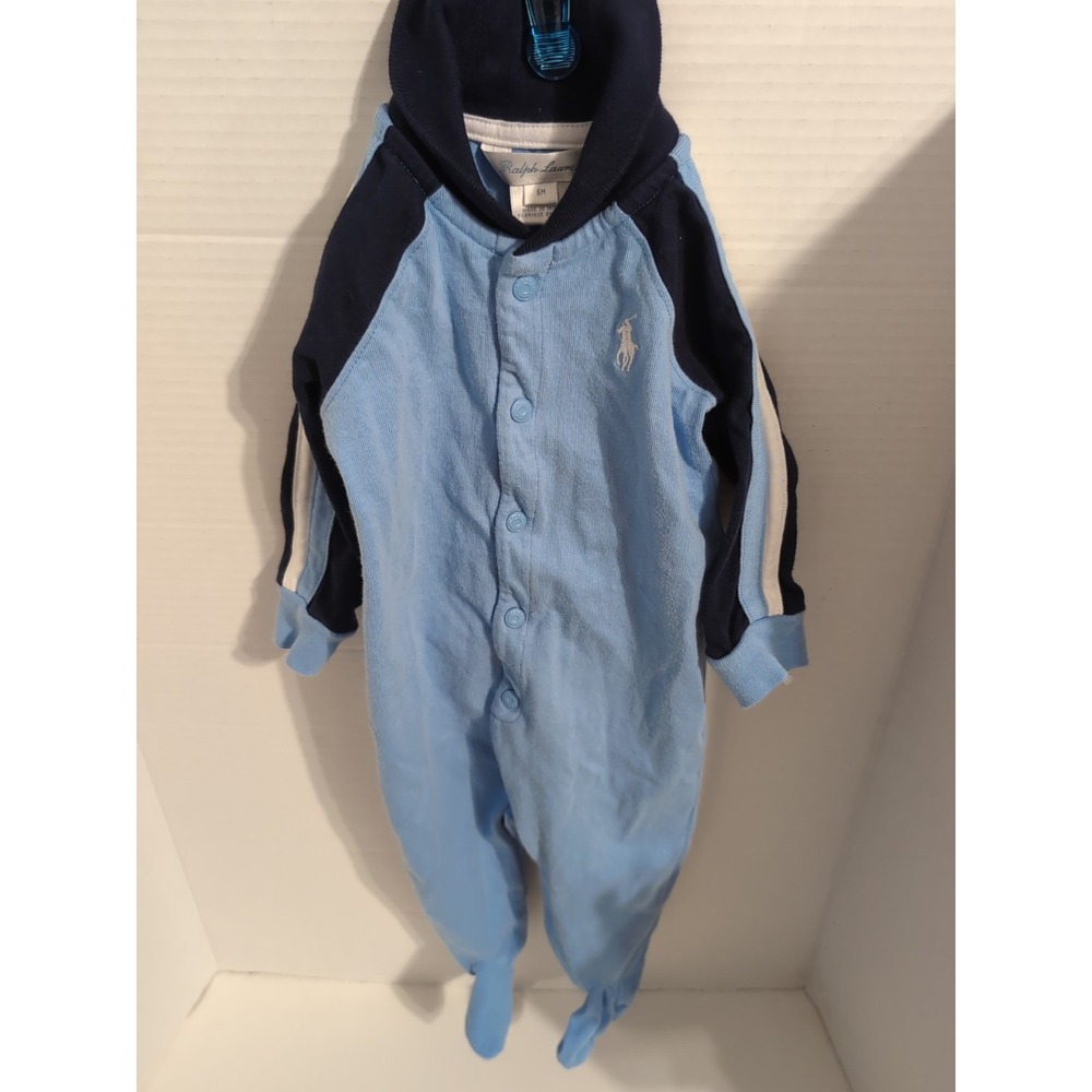 Ralph Lauren Baby One Piece Blue 6 Month‎ Pajamas